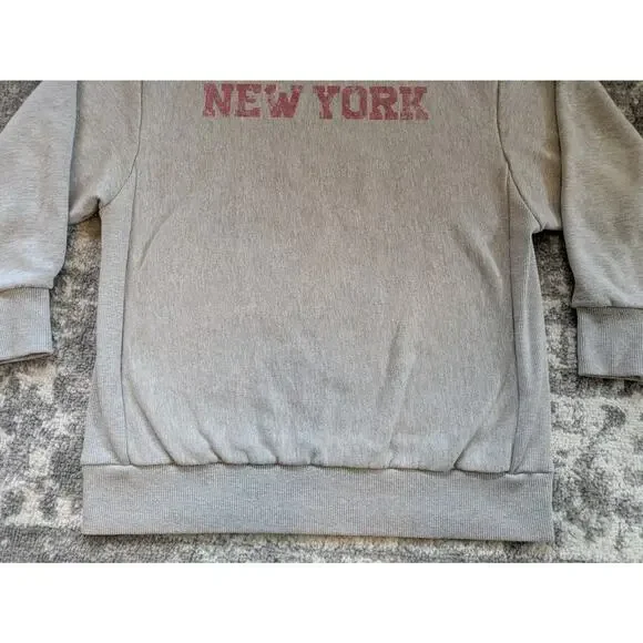 Zara Pullover Sweatshirt NEW YORK Graphic Print - Size Small, Made In Portugal - Picture 4 of 10